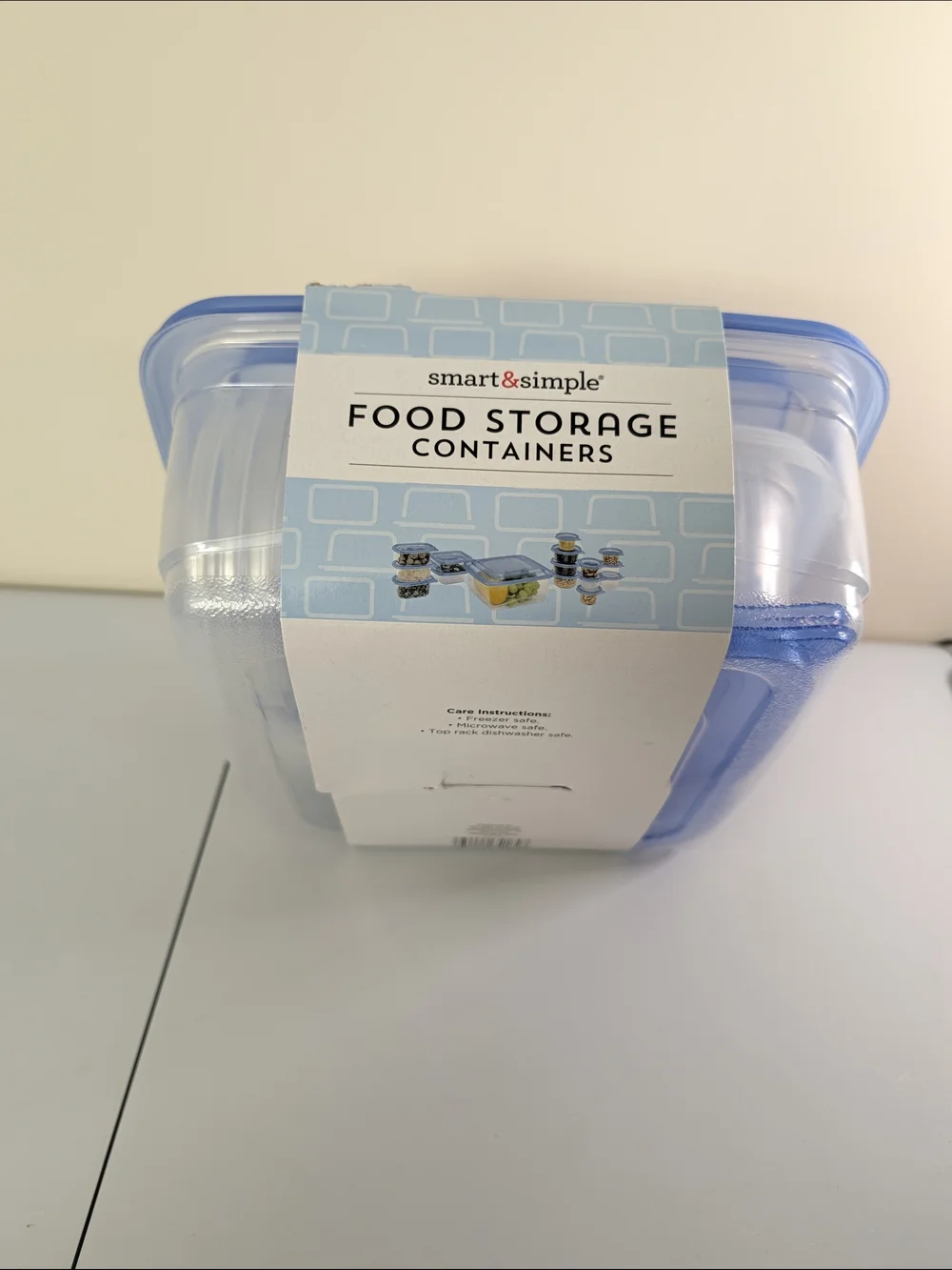 Blue Food Storage Container - Stackable Serving Lid